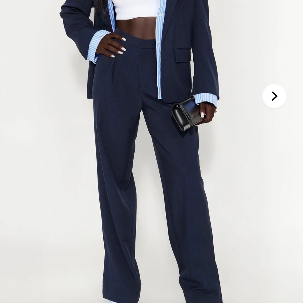Fashion Nova Dark Blue Women's Trousers